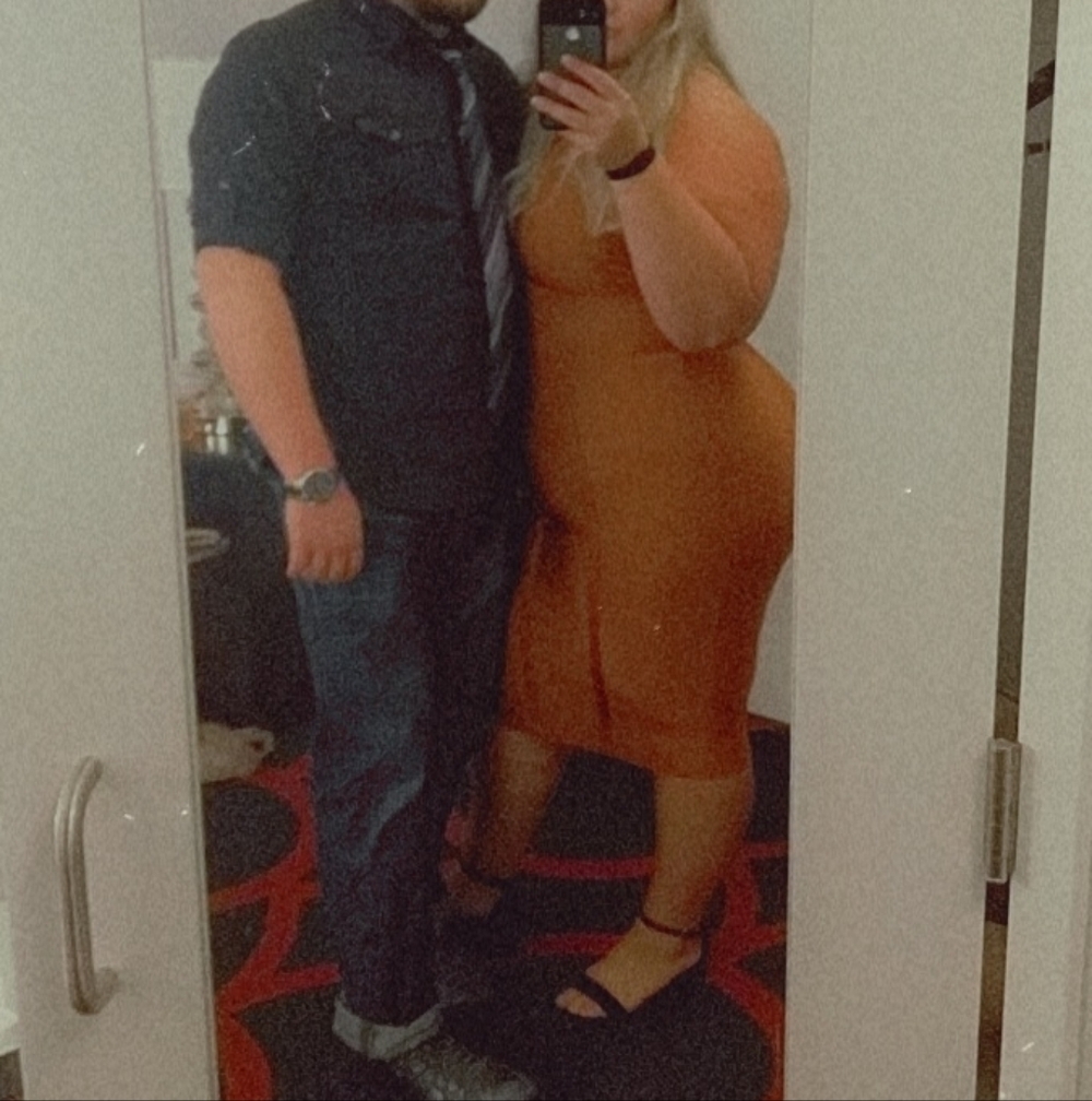 Elegant Rust Halter Dress - Picture 2 of 7